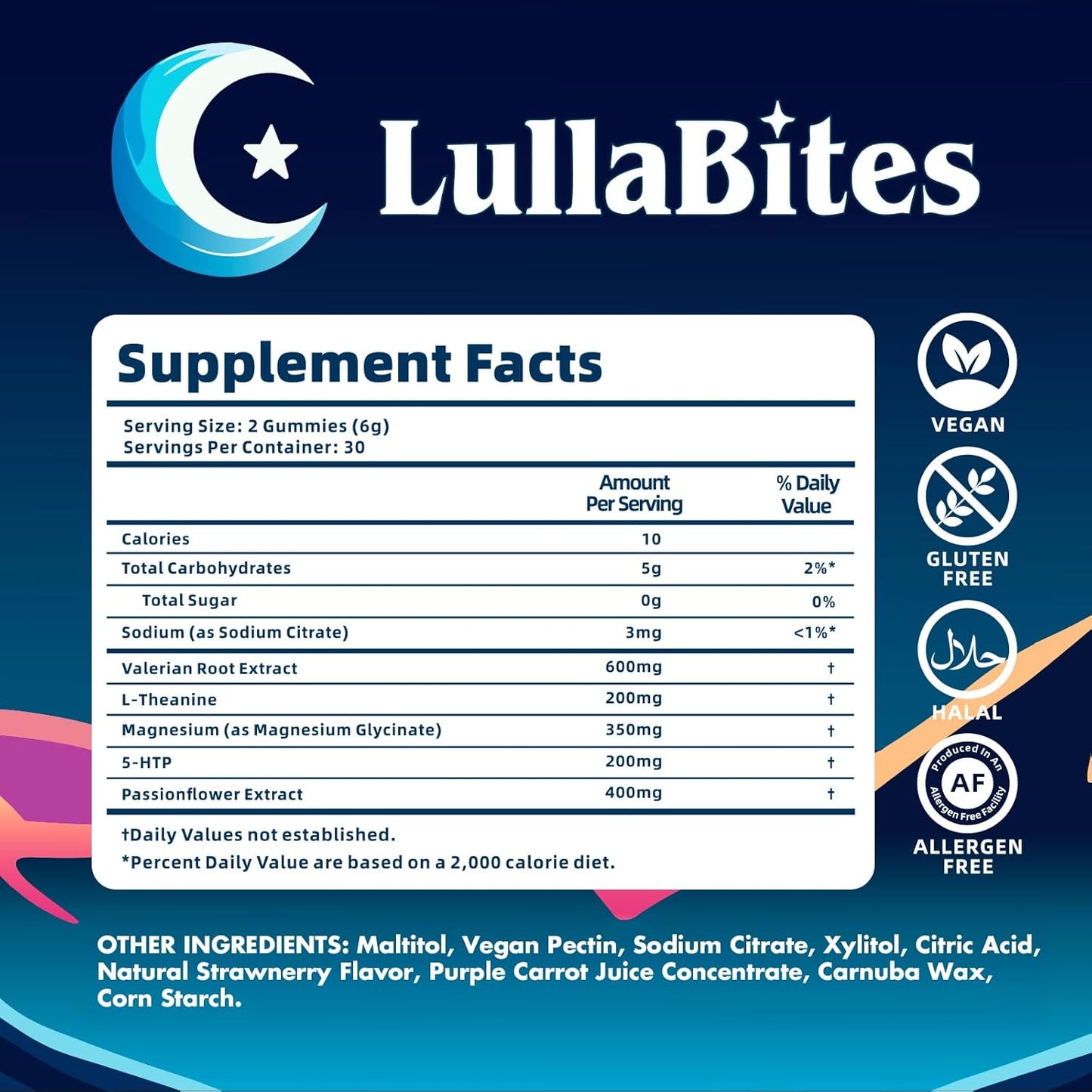 LullaBites Natural – Sweet Strawberry Flavor | 60 ct