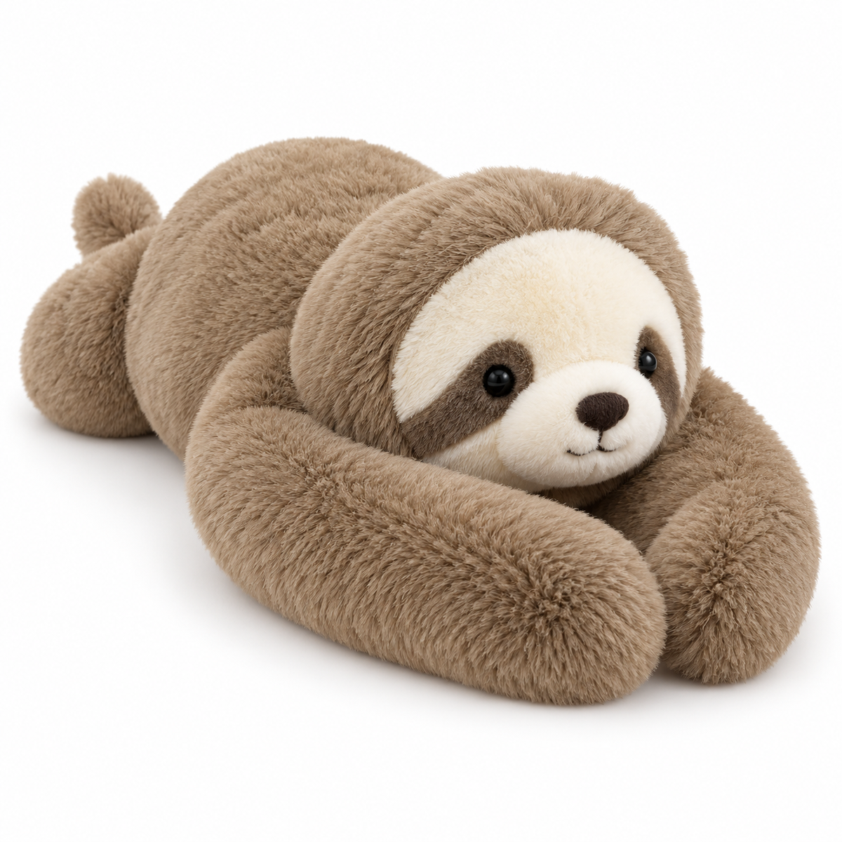 Sloth long-arm animal plush toy on a white background
