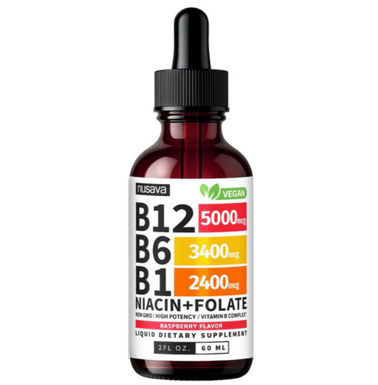 Liquid B-Complex | Raspberry Flavor | 2 Fl Oz (60mL)
