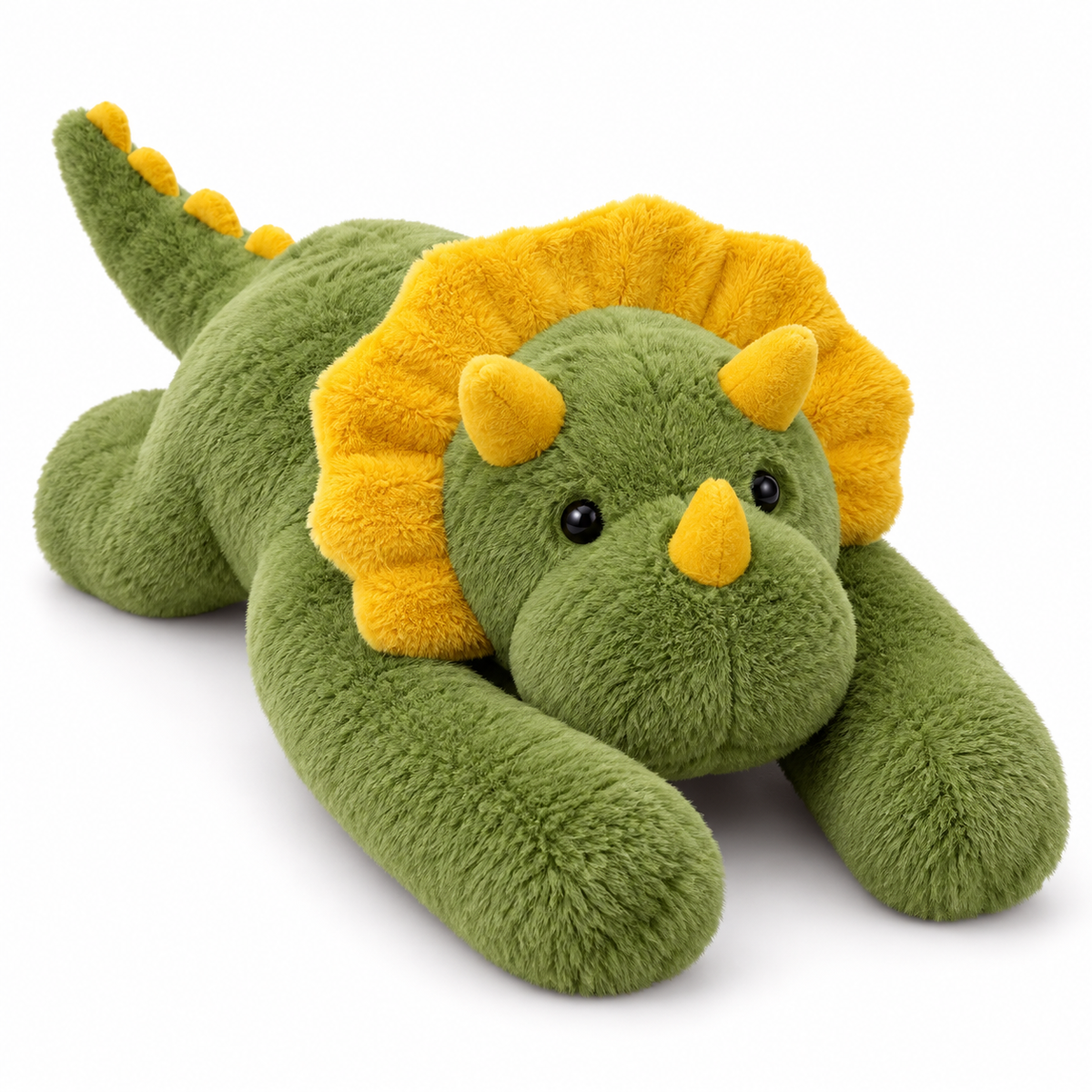 Dino long-arm animal plush toy on a white background