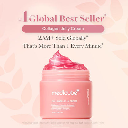 Collagen Jelly Cream with Niacinamide & Freeze-Dried Hydrolyzed Collagen for Skin Barrier Hydration & 24H Glow | Plumper, Firmer Looking Skin (3.71 fl. oz / 110 ml)