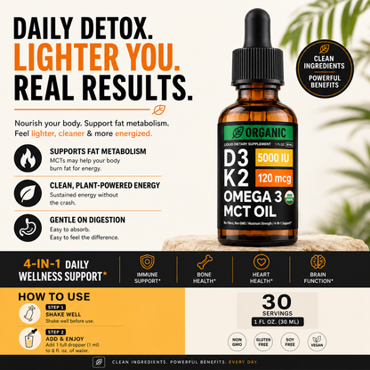 Organic Vitamin D3 K2 Drops