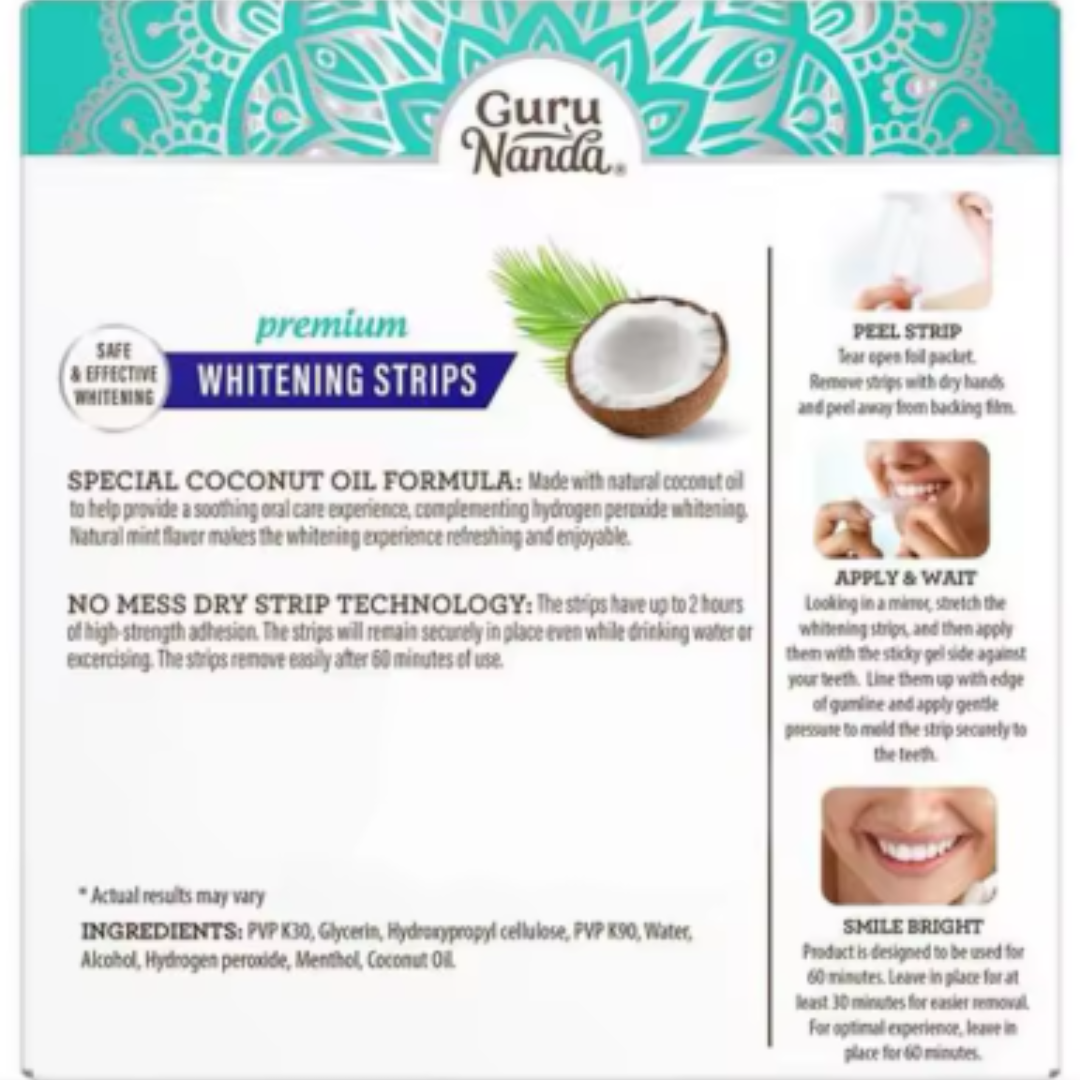 GuruNanda Coconut Oil Whitening Strips