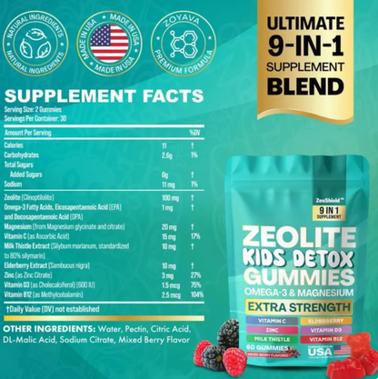 Zeolite & Magnesium Kids | 60 Mixed Berry Gummies