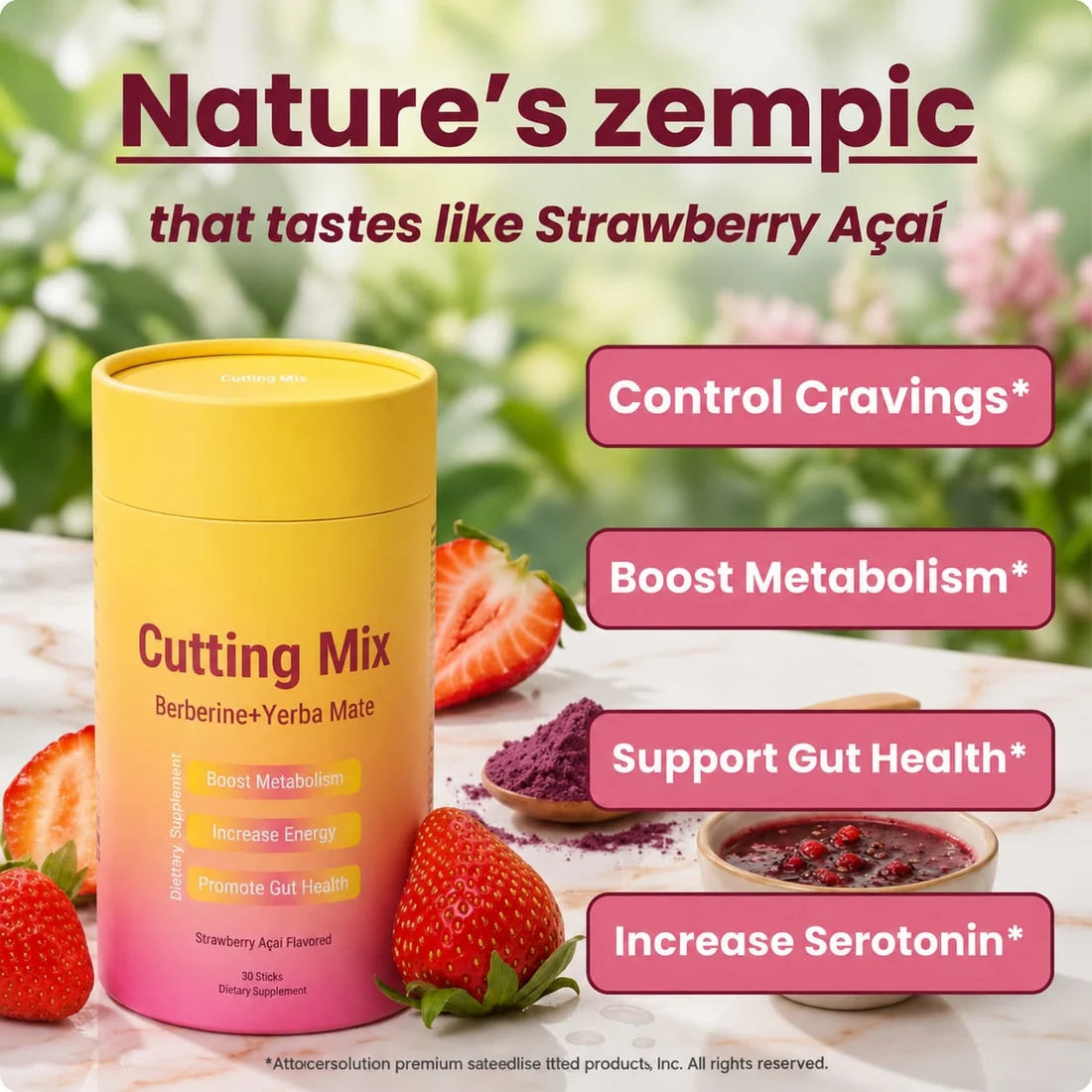 Strawberry Açaí Energy & Cutting Mix