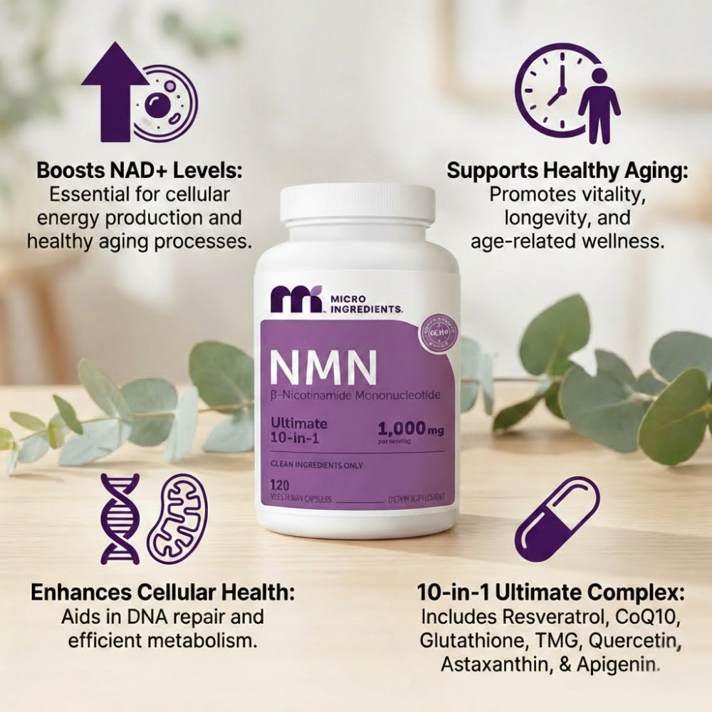 NMN Complex | 1000mg | 120 Vegetarian Capsules – oshin naturals