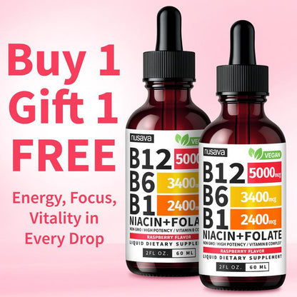 Liquid B-Complex | Raspberry Flavor | 2 Fl Oz (60mL)