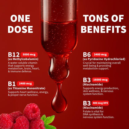 Vitamin B12 Liquid Supplement Drops with B6, B1