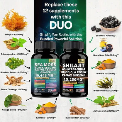 Sea Moss & Shilajit All-In-One Supplement Set