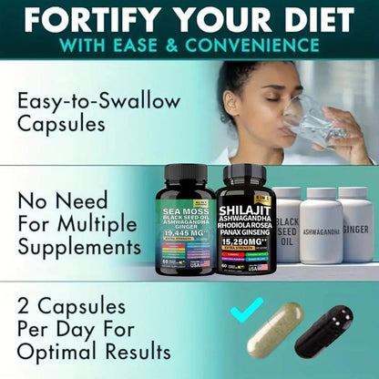 Sea Moss & Shilajit All-In-One Supplement Set