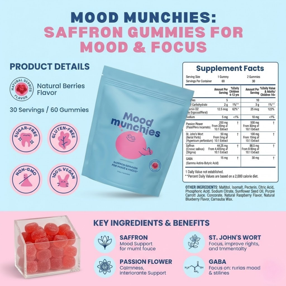 Mood Munchies | Natural Berry Flavor – 60 Count